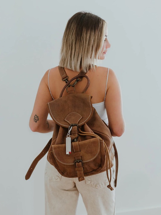 Roots Handbags - Vintage Roots Leather Backpack